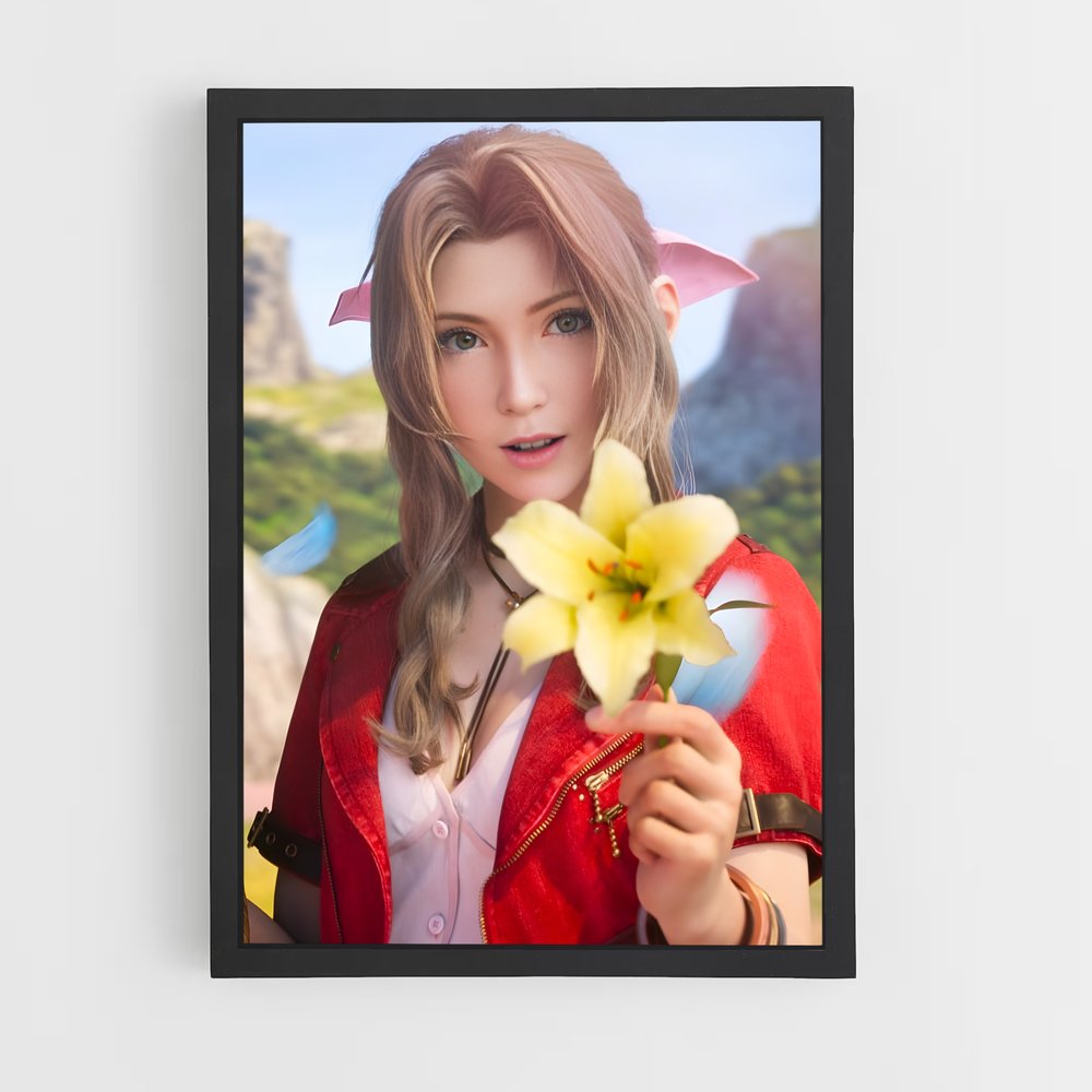 Poster La Fleur d'Aerith – affiche Final Fantasy (vue 2)